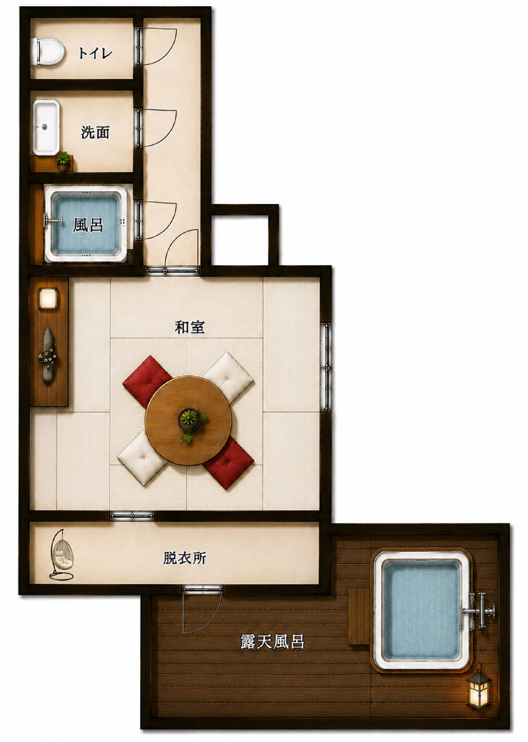 白の間間取り
